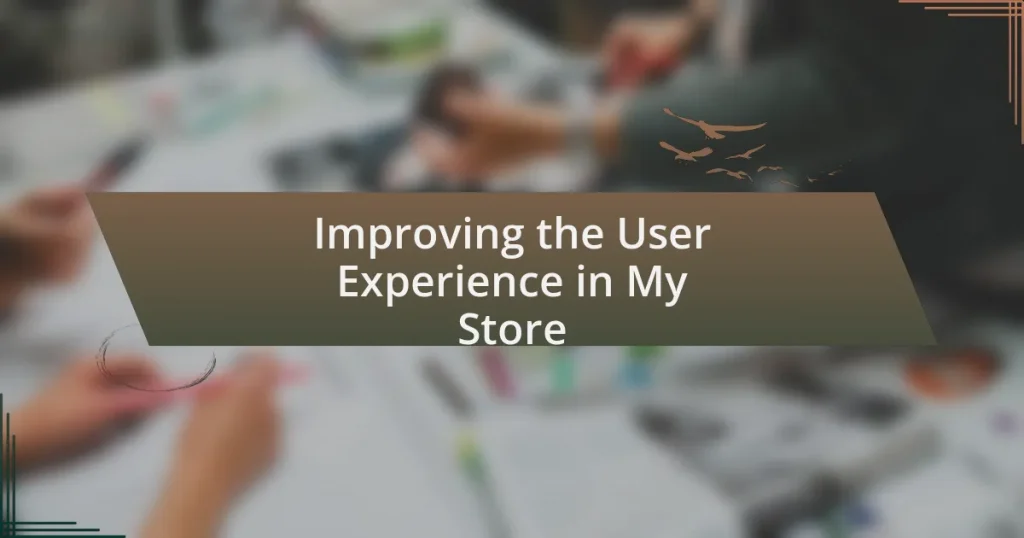 Improving the User Experience in My Store