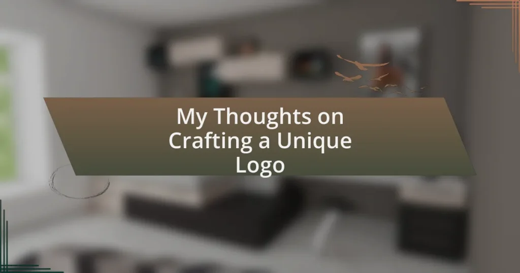 My Thoughts on Crafting a Unique Logo