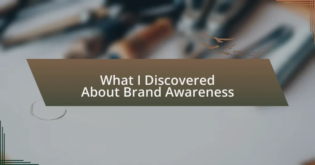 What I Discovered About Brand Awareness